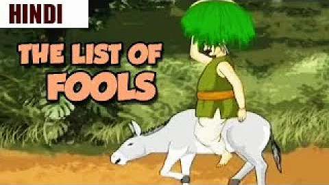 Akbar Birbal Moral Stories |  The List of Fools | Animated Hindi Stories | Sunflower Kidz