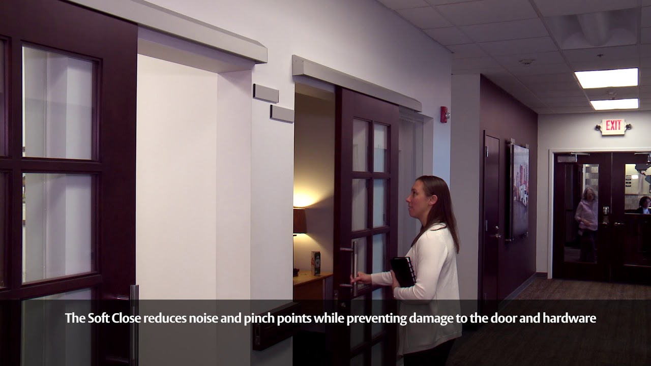 Pemko Straight Sliding Door Hardware With Soft Close Assa Abloy