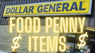 Dollar General Penny List  Food Items