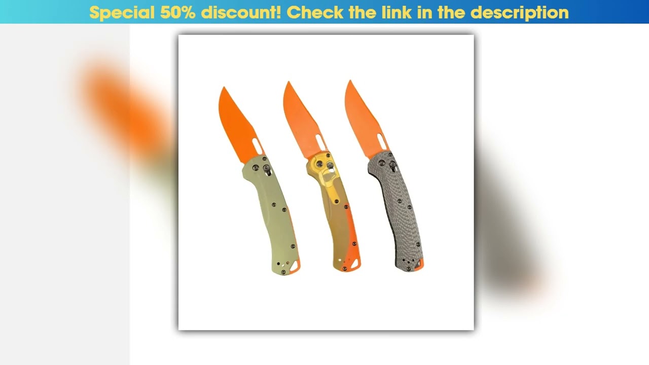 Folding Pocket Knife Green G10 Handle 8cr18mov Premium Stainless Steel Portable Jungle Survival