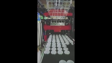 Automatic Coffee Cup Lid making Stacking Machine