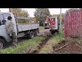 Installing new pipes of drainage/ Установка новых труб