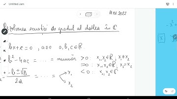 Rezolvarea ecuației de gradul al doilea în mulțimea numerelor complexe