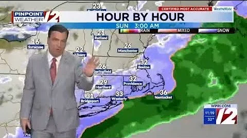 WPRI 12 Weather Forecast 12/12/25 Snow Arrives Later Saturday Night