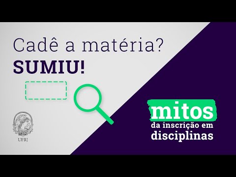 Cadê a matéria? Sumiu! | Mitos da inscrição UFRJ