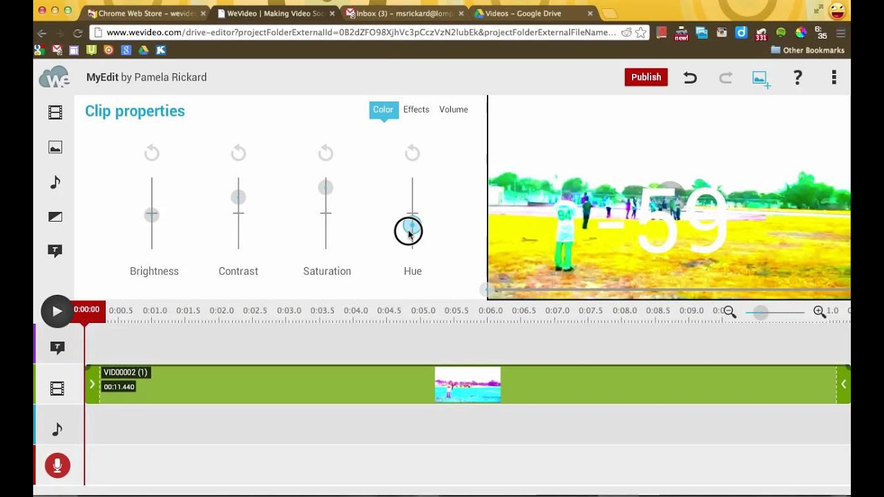 Adding Effects To WeVideo YouTube