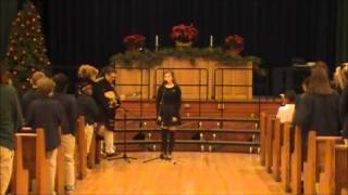 Amelia Stapleton '15 performs the "The Star-Spangled Banner"