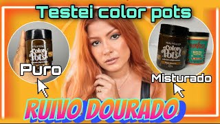 testei color pots ruivo dourado da beauty color - máscara pigmentante -  YouTube