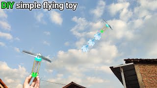 DIY how to make simple flying toy from bottle cup