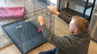 HOW TO BUILD A 48 INCH DOUBLE DOOR FOLDING TOP DOG CRATE