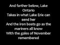 Gordon Lightfoot - The Wreck of the Edmund Fitzgerald (Lyrics)