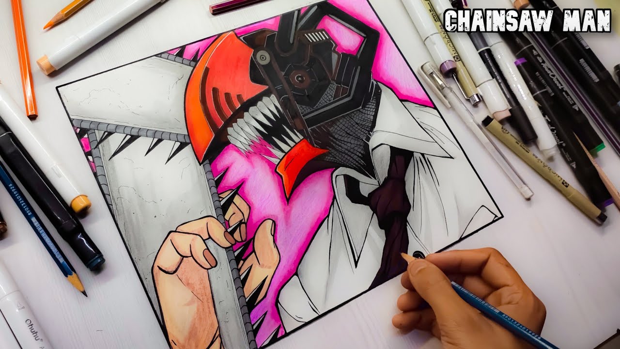 Chainsaw Man Drawing!! | Denji - Chainsaw Man | How to draw Chainsaw Man