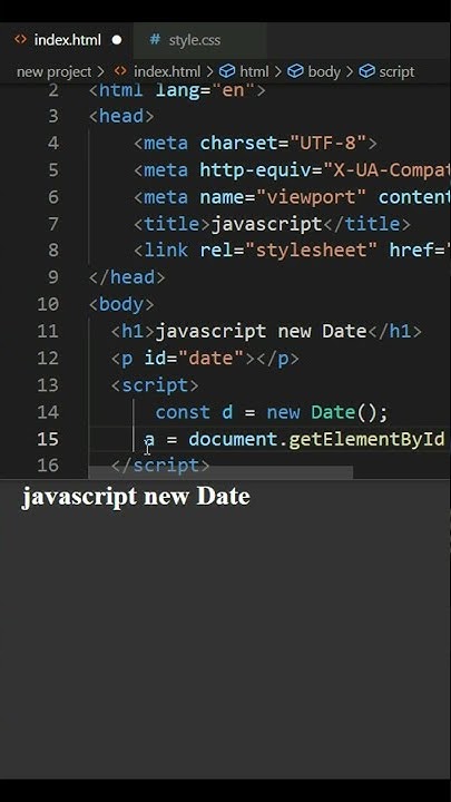 Show Date and Time in Html and CSS and JavaScript in short tutorial # ...