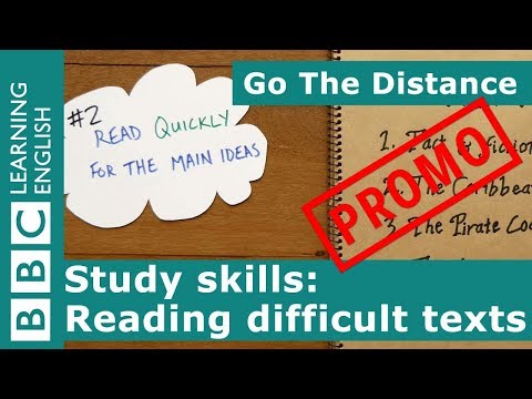 PROMO: Study Skills – Reading difficult texts