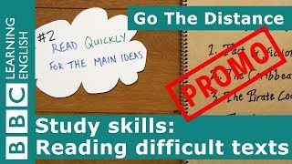 PROMO: Study Skills – Reading difficult texts