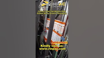 Custom Flat Bottom Side Gusset Whey Protein Packaging | Recent Making Record | Visit: www.rinpac.com