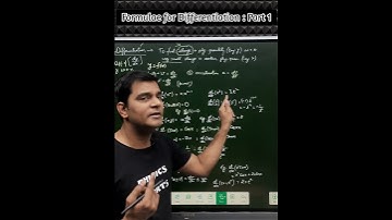 Formulae of Differentiation : Part 1