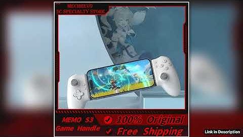 Memo S3 Gamepad TypeC Mobile Phone Controller Hall Effect Stretching Handle Stick Joystick Android