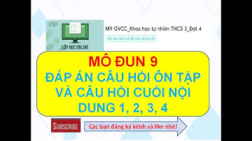 MÔ ĐUN 9 ĐÁP ÁN CÂU HỎI ÔN TẬP VÀ CÂU HỎI CUỐI NỘI DUNG 1, 2, 3, 4