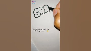 #shorts/HOW TO Write"Saanvi" IN BUBBLE LETTERS