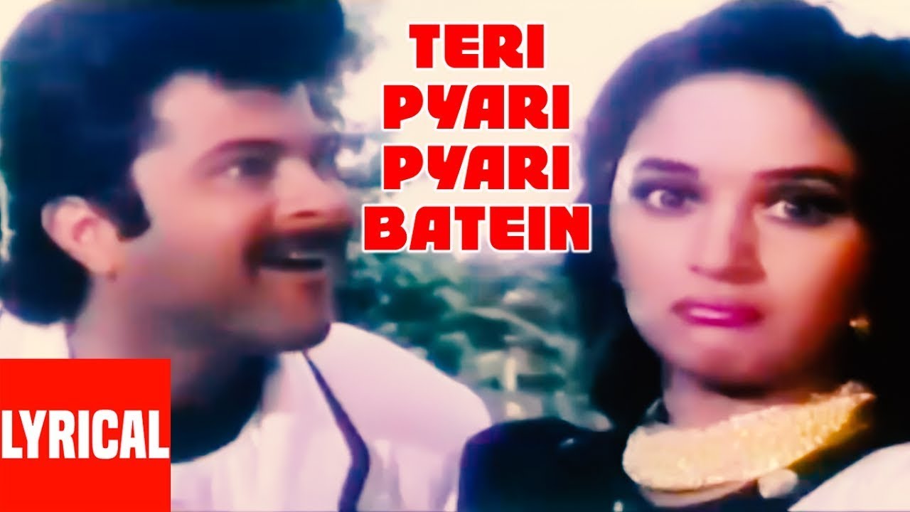 Teri Pyari Pyari Baatein Lyrical Video  Jamai Raja  Anil Kapoor Madhuri Dixit