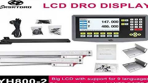 YH800-2 2 Axis LCD DRO Digital Readout Display 9 Language AC90-260V And 2 Pieces 50-1000mm