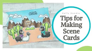 Tips for Making Scene Cards | Heffy Doodle Llamazing Llamas