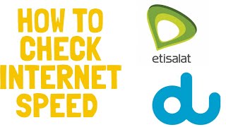 How to check Internet speed of DU and Etisalat - Wifi Speed Test screenshot 2