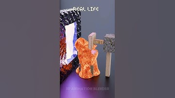 Minecraft Vs Real Life in the Nether 🔥🔥🔥#blender3d #3dart #3danimation #minecraft