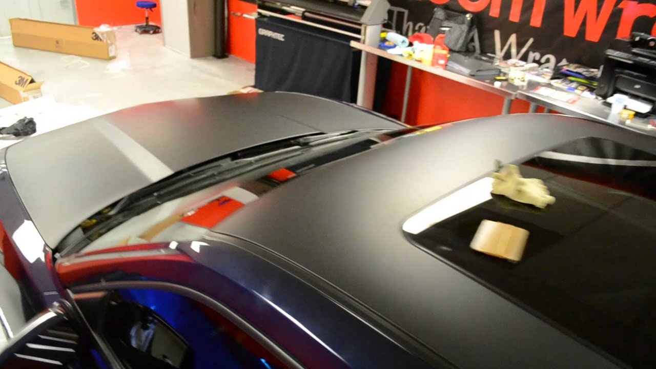 2010 Camaro SS Matte Black Wrap Done by Showroom Wrapz - YouTube