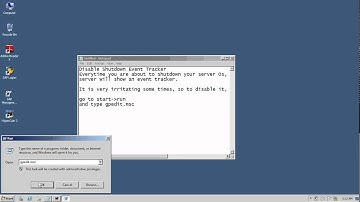 disable Shutdown Event Tracker in Windows Server