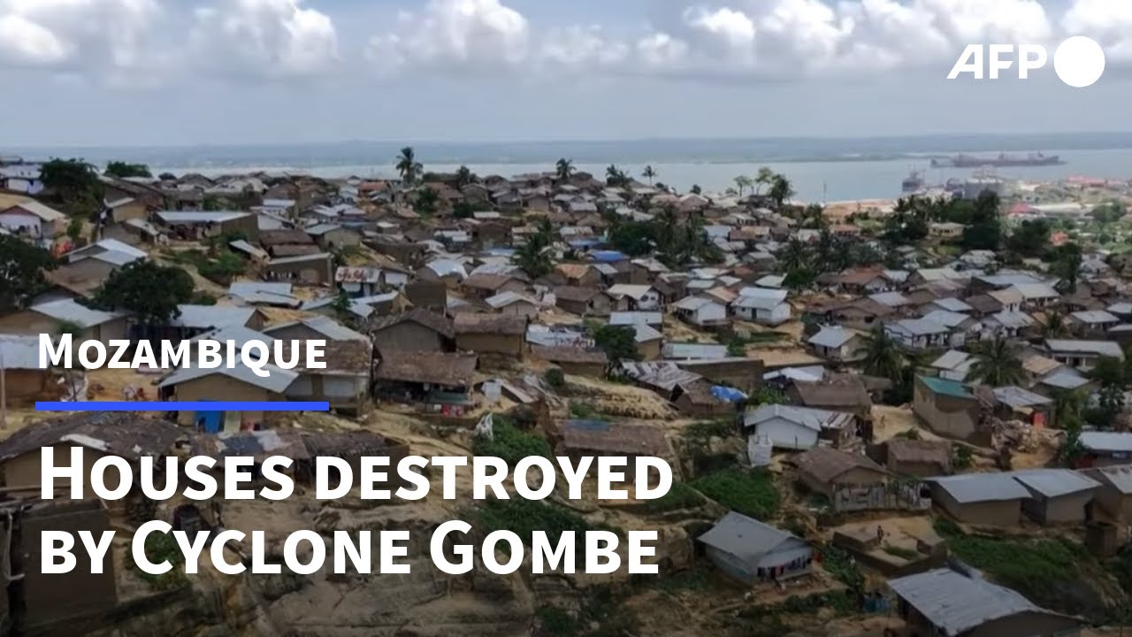 Destroyed houses in northern Mozambique in wake of Cyclone Gombe | AFP