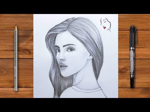 How To Draw A Beautiful Girl Face For Beginner S A Girl Drawing Easy Step By Step Sketch Youtube