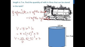 Ex 9.3, 6 Part 1 - A milk tank is in form of cylinder whose radius is 1.5 m - Teachoo