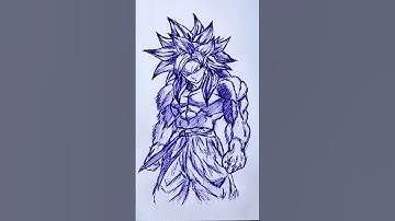 Goku Ssj4 💀 Speed Drawing StickMan 😳#shorts #anime #drawing #goku #dragonball