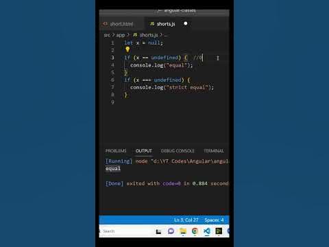 strict equality vs equality in JavaScript - YouTube