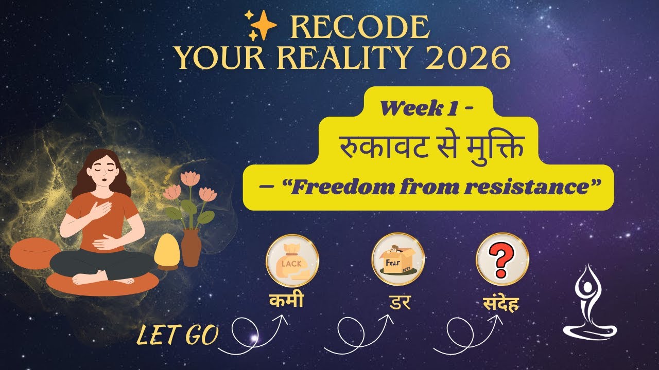 Release Resistance Meditation in Hindi – दार, संदेह और कामी छोड़ो  |Week 1 |Recode Your Reality 2026