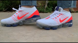 Nike Air Vapormax Flykint 3 "White / Flash Crimson" (On Feet Review!!)