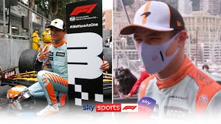 Lando Norris's BRILLIANT reaction to first ever Monaco podium! | Monaco GP