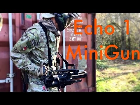 Airsoft Echo1 M134 MiniGun in Action