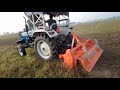 Power track 439 ds with 6 feet govind rotavator amazing ploughing