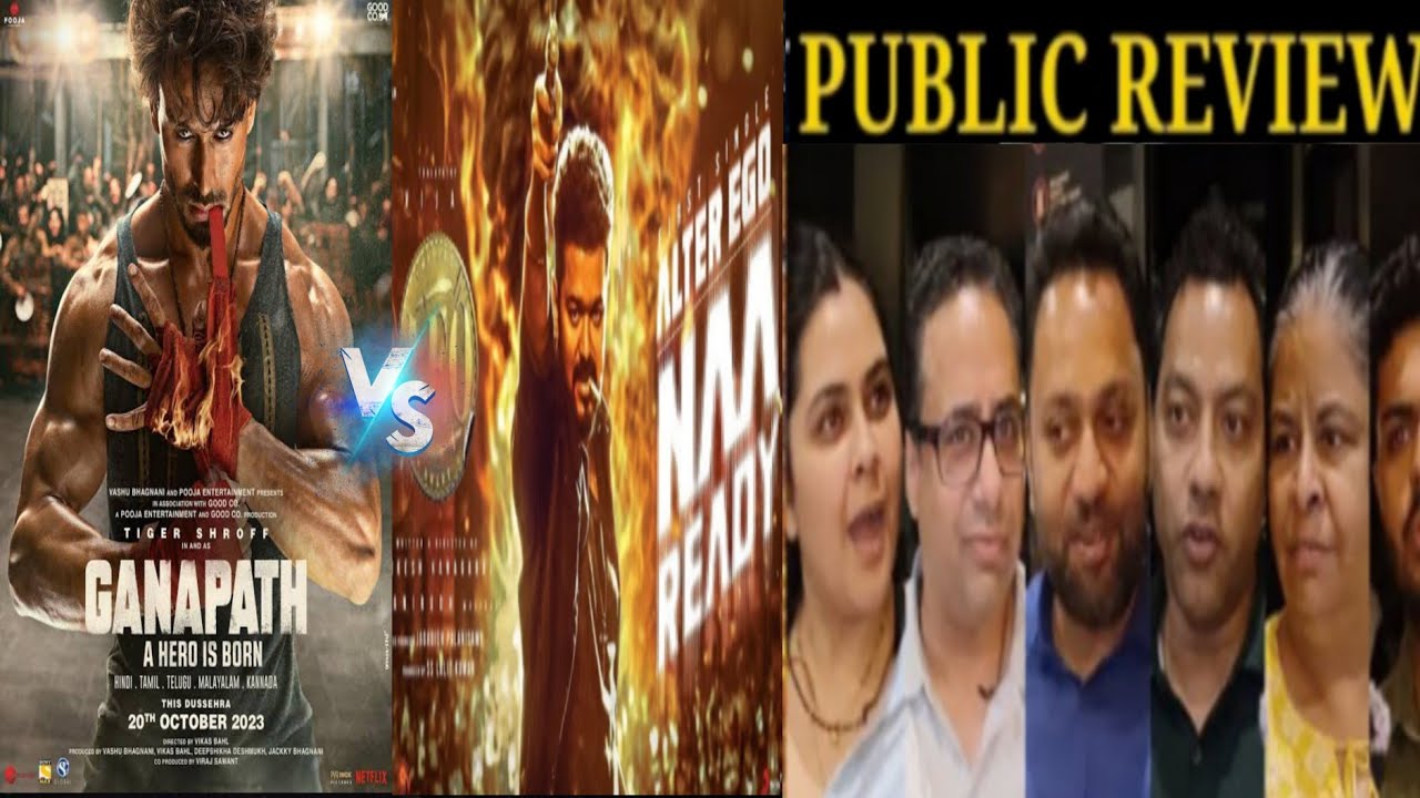Leo vs Ganapath  Thalapathy Vijay vs Tiger shroff Public Review Leo vs Ganapath Public Review