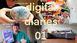 digital diaries 01: reading funny story, moving into my first apartment, and more!!