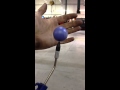 Spinning golf ball with compressed air