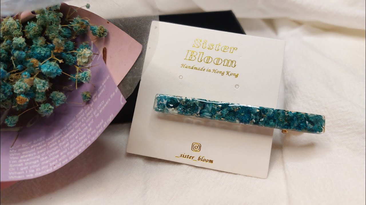 [DIY UV滴膠]日式乾花髮夾 / UVレジン. / UV Resin hair clips DIY