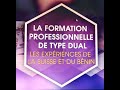 Debat formation professionnelle de type dual les experiences de la suisse et du benin