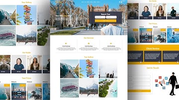how to create travel and tour website with html and css | travel and tour website