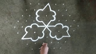 New kolam with dots 9×5 rangoli designs for beginners | thipkyanchi rangoli | rangoli kolam easy