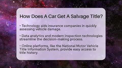 How Does A Car Get A Salvage Title? - Talking Tech Trends