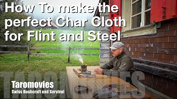 How to make the perfect Char Cloth for Flint and Steel / Bushcraft-Survival / 4K